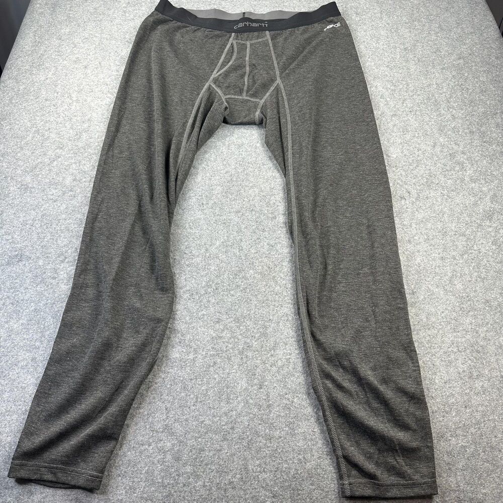 Carhartt Long Johns Mens 2XL Gray Force Thermal Base Layer Underwear Stretch